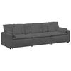 vidaXL Modulares Sofa mit Kissen Dunkelgrau
