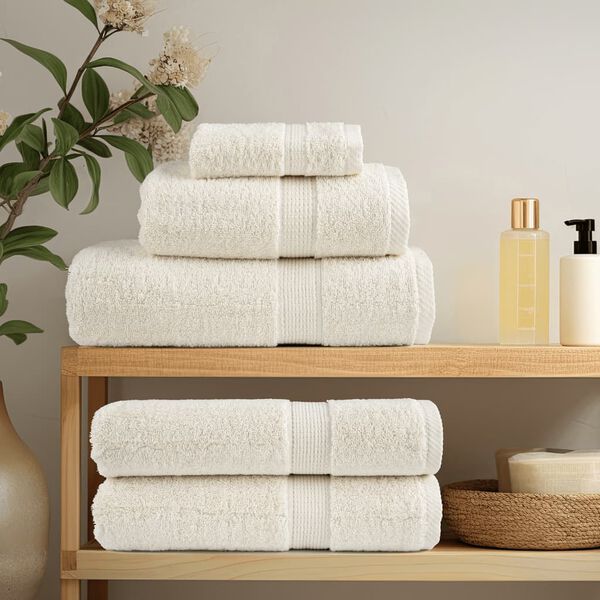 vidaXL Premium-G&auml;stet&uuml;cher SOLUND 10 Stk. Cremewei&szlig; 30x50 cm 600 g/m&sup2;