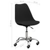 vidaXL Esszimmerst&uuml;hle 6 Stk. Schwarz Kunstleder