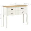 vidaXL Sideboard Wei&szlig; und Braun 110x30x85 cm Massivholz