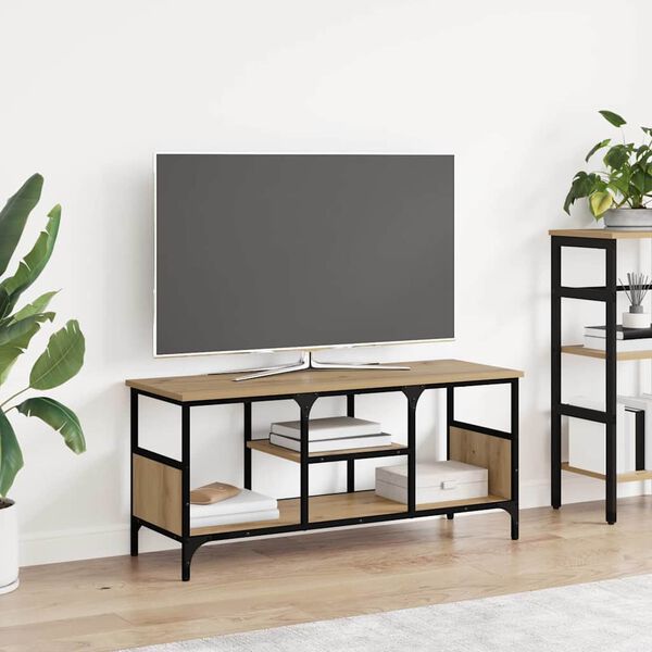 vidaXL TV-Schr&auml;nk Artisan-Eiche 100 x 35 x 45 cm Verbundholz und Eisen