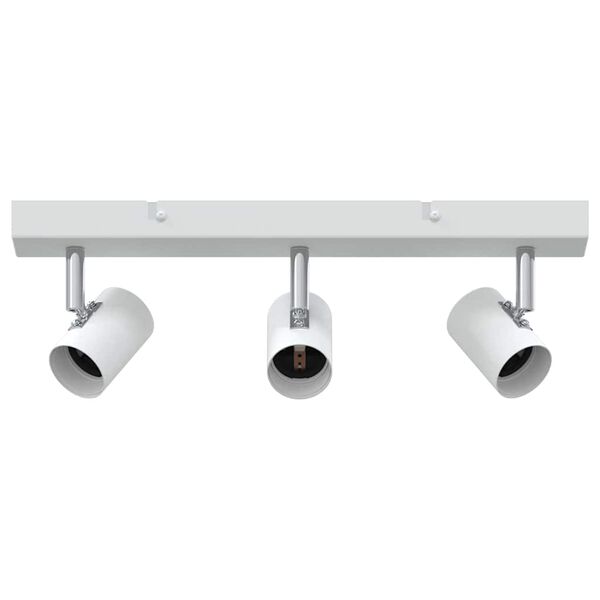 vidaXL Deckenstrahler mit Strahlern Wei&szlig; 38 x 6,5 x 11,5 cm Metall