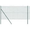 vidaXL Bodenmontierter Maschendrahtzaun 25 x 1,2 m Gr&uuml;n Netz