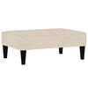 vidaXL Schlafsofa 2-Sitzer mit Hocker Creme Mikrofasergewebe
