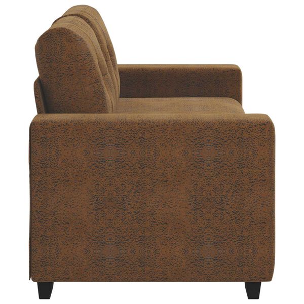 vidaXL | Zweisitzer-Sofa | mit Kissen Braun Kunstleder