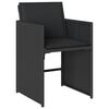 vidaXL 15-tlg. Garten-Essgruppe mit Kissen Schwarz Poly Rattan