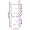vidaXL Toilettenregal 63x26x171 cm Massivholz Kiefer
