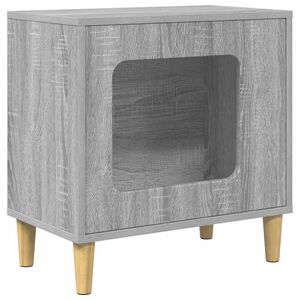 vidaXL Katzenhaus Sonoma-Grau 51 x 30 x 52 cm Holzwerkstoff