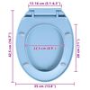 vidaXL Toilettensitz mit Absenkautomatik Quick-Release Blau Oval
