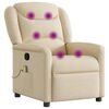 vidaXL Massagesessel Creme Stoff