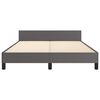 vidaXL Bettgestell mit Kopfteil ohne Matratze Grau 140x190 cm