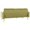 vidaXL 3-Sitzer-Sofa mit Hocker Gr&uuml;n Stoff