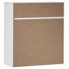 vidaXL Highboard-Oberteil MOLDE Wei&szlig; 90x35x100 cm Massivholz Kiefer