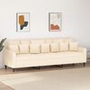 vidaXL 3-Sitzer-Sofa Creme 210 cm Samt