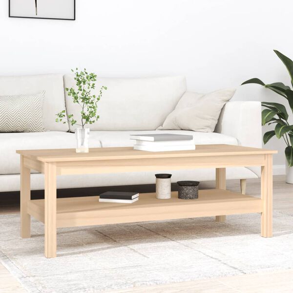 vidaXL Couchtisch 110x50x40 cm Massivholz Kiefer