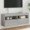 vidaXL TV-Wandschrank mit LED-Leuchten Grau Sonoma 100x30x40 cm