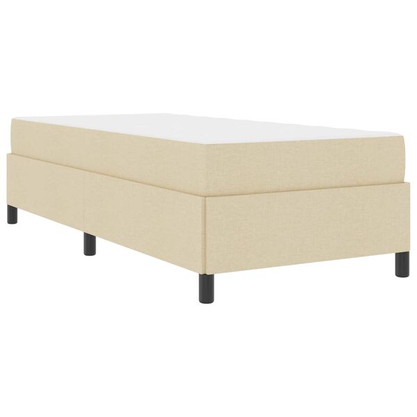 vidaXL Boxspringbett Creme 90 x 190 cm Stoff