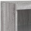 vidaXL Sideboard mit LED-Leuchten Grau Sonoma 162x37x100 cm