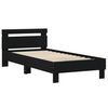 vidaXL Bettgestell mit Kopfteil Schwarz 90x200 cm Holzwerkstoff
