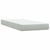 vidaXL Boxspringbett mit Matratze Hellgrau 90x220 cm Samt
