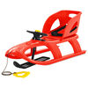 vidaXL Schlitten mit Sitz und Lenkrad Rot 102,5x40x23 cm Polypropylen