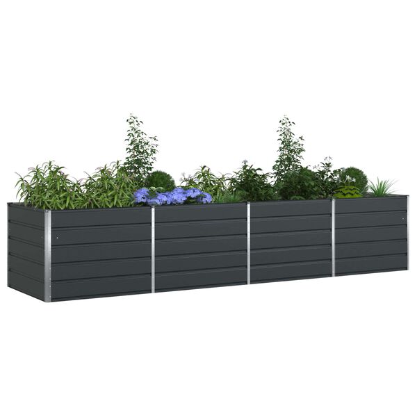 vidaXL Pflanzk&uuml;bel Anthrazit 195 x 100 x 45 cm Verzinkter Stahl