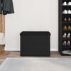 vidaXL Sitzbank mit Stauraum Schwarz Eichen-Optik 62 x 42 x 45 cm