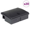 vidaXL Mausefallen 20 Stk. Schwarz 13x10x4 cm