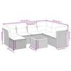vidaXL 8-tlg. Garten-Sofagarnitur mit Kissen Beige Poly Rattan