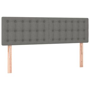 vidaXL Kopfteile Dunkelgrau 144x5x78/88 cm Stoff