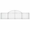 vidaXL Gabionen mit Hochbogen 40 Stk. 200x50x40/60 cm Verzinktes Eisen
