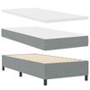 vidaXL Boxspringbett mit LED-Lichtleisten Hellgrau 90 x 190 cm Stoff