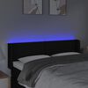 vidaXL LED Kopfteil Schwarz 147x16x78/88 cm Stoff
