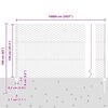 vidaXL Zaun mit Pfosten Grau 1,2 x 100 m Stahl und PVC