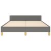 vidaXL Bettgestell ohne Matratze Dunkelgrau 140x200 cm Stoff