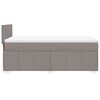 vidaXL Boxspringbett mit Matratze Taupe 100x200 cm Stoff