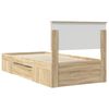 vidaXL Bettrahmen mit Kopfteil Sonoma-Eiche 100 x 200 m Holzwerkstoff