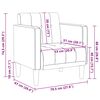 vidaXL Sessel mit Armlehnen Dunkelgrau 53 cm Stoff