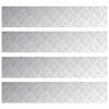 vidaXL Stufenmatten 4 stk. 100 x 20 cm Silber Aluminium Rechtwinklig