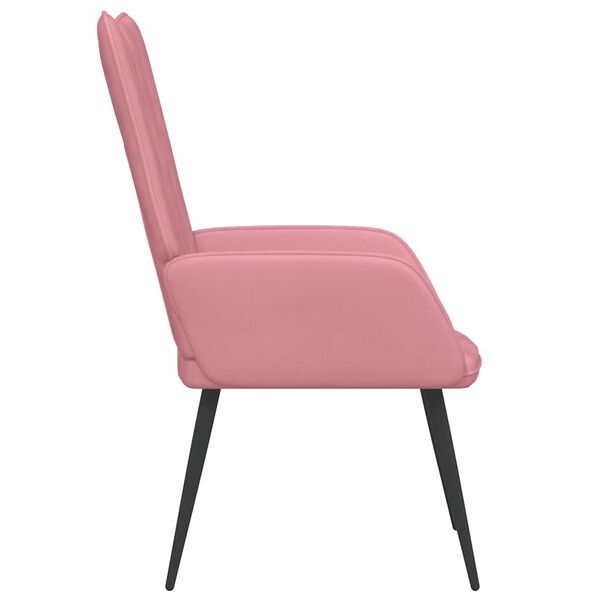 vidaXL Relaxsessel Rosa Samt