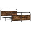 vidaXL Metallbett ohne Matratze R&auml;uchereiche 150x200 cm