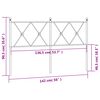 vidaXL Ersatz-Kopfteil Metall Wei&szlig; 137 cm