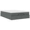 vidaXL Ottoman-Bett mit Matratze Dunkelgrau 140x200 cm Stoff