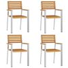 vidaXL Garten Essgruppe 5 pcs Braun Massivholz Akazie