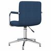 vidaXL B&uuml;rostuhl Drehbar Blau Stoff