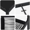 vidaXL Garten Essgruppe 9 pcs Schwarz Pulverbeschichteter Stahl