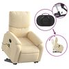 vidaXL Massagesessel mit Aufstehhilfe Creme Stoff