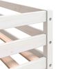 vidaXL Etagenbett mit Vorh&auml;ngen Wei&szlig; Schwarz 90x200 cm Kiefernholz