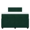 vidaXL Boxspringbett mit Matratze Dunkelgr&uuml;n 120x190 cm Samt