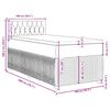 vidaXL Boxspringbett mit Matratze Taupe 100x200 cm Stoff